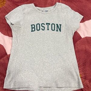 Brandy Melville Light Gray Boston Tee